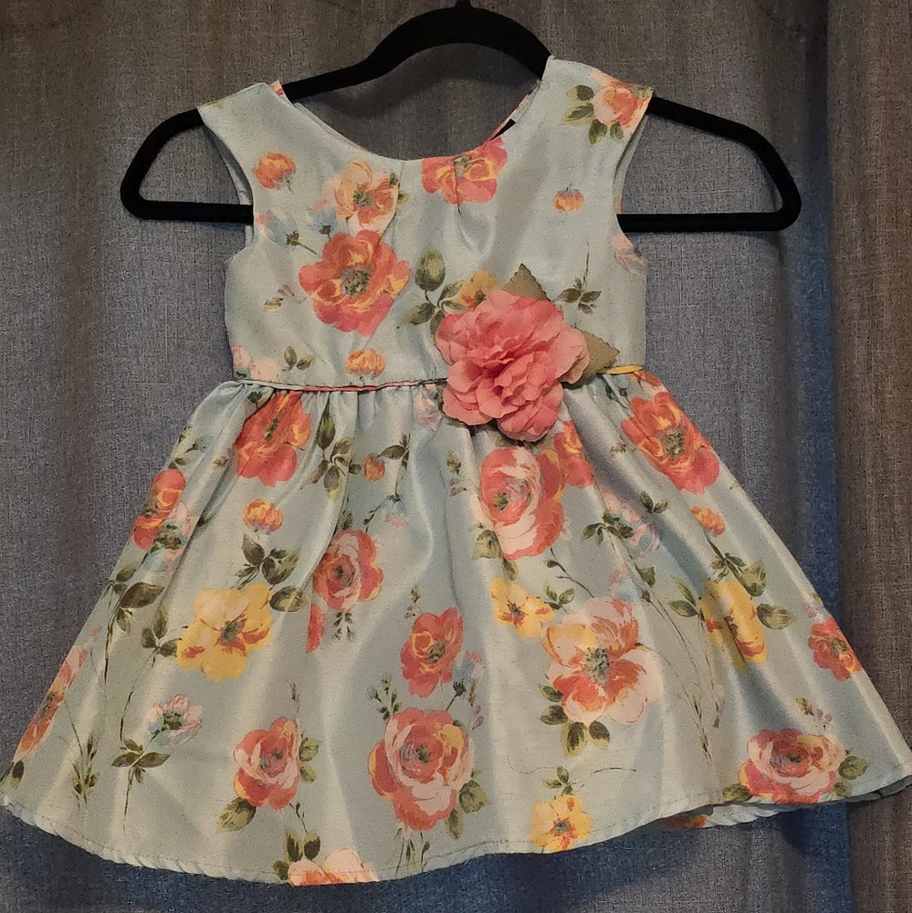 Lilt Floral Kids Dress with Pink and Yellow Flowers